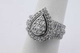 0.63cttw Diamond 10k White Gold Ring 4.6 Grams Size 5.5 Eb0526orxsa