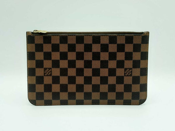 Louis Vuitton Neverfull Pochette In Damier Ebene Coated Canvas Fw0125lrxdu