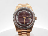 Rolex Day Date President 18k Yg Aftermarket Bezel 36mm Automatic Watch Sd0825wrzxsa