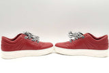 Jimmy Choo Hawaii Low Top Red Leather Sneakers Size 39 Eb0123oxzsa