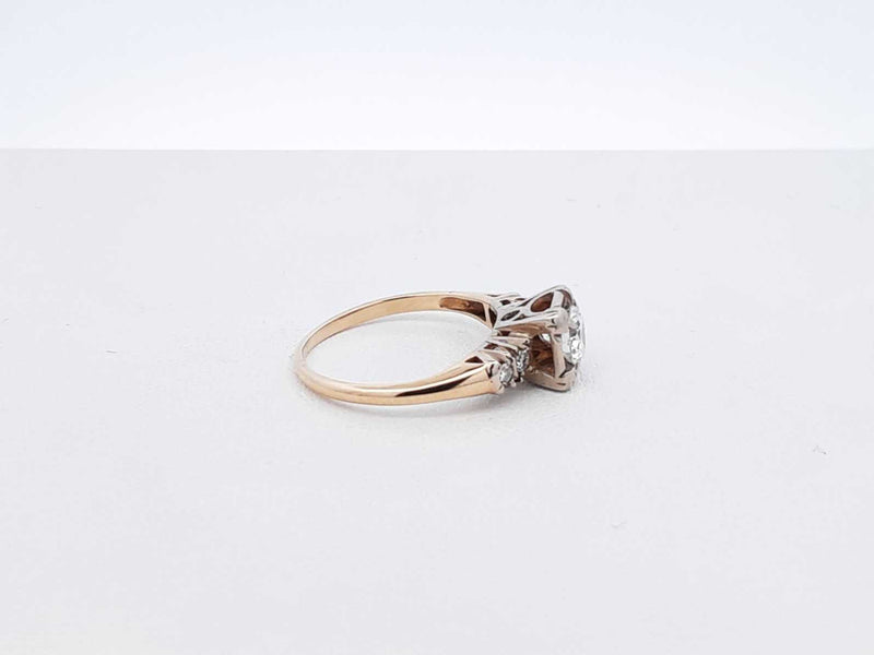 0.57 Cttw Diamond & 14k Yellow Gold Ring Size 5.5 2.3 Grams Fw0222orxdu