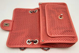 Chanel Perforated Red Leather Up In The Air Flap Shoulder Bag Eb0125lexzsa