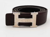 Hermes Reversible Brown Belt / Buckle Size 40 - 42 Aa0526lzxsa