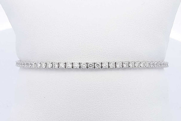 Lab Grown Aprox. 3.2ctw Diamond Tennis Bracelet 14k White Gold 7g Eb0523llsrsa