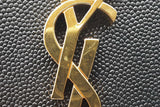 Yves Saint Laurent Uptown Black Leather Envelope Clutch Pouch Eb0726wrxde