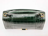 Balenciaga Hourglass Green Embossed Crocodile Leather Shoulder Bag Do0924rxzde