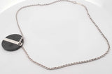 Tiffany & Co. Titanium & 925 Sterling Silver Pendant Necklace 18 Inch Eb0126crsa