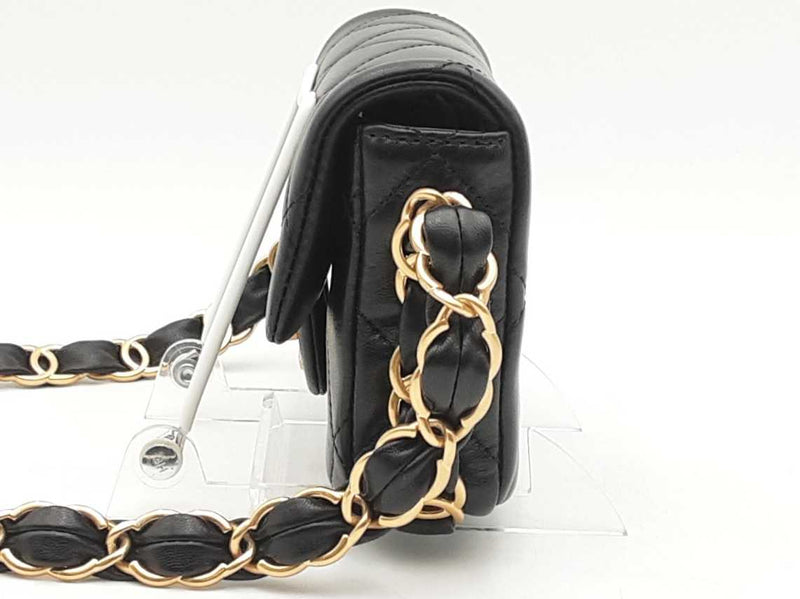 Chanel Mini Flap Bag With Cc Chain Black Handbag Aa0625wxzxsa