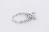 0.96cttw Diamond Ring In 14k White Gold 3.2 Grams Size 4.5 Eb0525lrrzsa