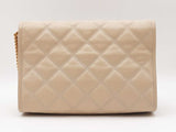 Yves Saint Laurent Becky Shoulder Bag In Beige Quilted Leather Fw1225ixzdu