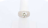 18k Yellow Gold 3.47ctw Diamond Ring Size 5.75, 8.2 Grams Eb0324oxxzdu