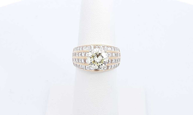 18k Yellow Gold 3.47ctw Diamond Ring Size 5.75, 8.2 Grams Eb0324oxxzdu