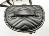 Gucci 598594 Gg Black Marmont Leather Compact Backpack Do1024pxzde