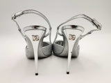 Dolce & Gabbana Silver Rhinestone Slingback Heels Size Eu 38 Fw1124lixsa