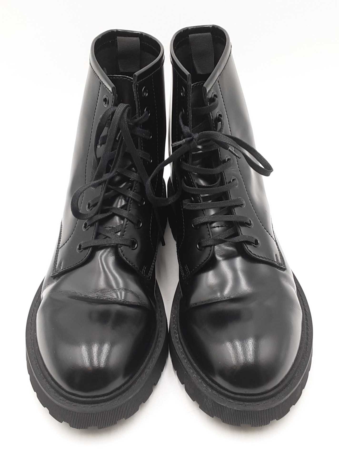 NIB Saint Laurent Army Combat Ankle Boots EU 43 US 10 Black Leather $1,190 Yves Saint Laurent Black Leather Combat Army Boots Size 44  main image 3