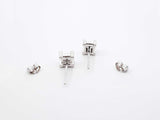 0.50 Cttw Princess-cut Diamond & 14k White Gold Illusion Set Earrings 1.3 Grams Fw0826orxdu