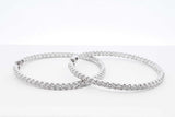 5.0 Cttw Lab Grown Diamond & 14k White Gold Hoop Earrings 17.7 Grams Fw0225lrzxdu