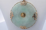 Jade Pendant & 14k Yellow Gold Rope Chain 23.9 Grams 20 Inch Eb1224pxzdu