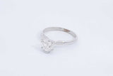 1.02ctw Heart Shaped Diamond Ring 14k White Gold 2.5 Grams Size 6.75 Eb0126crxdu
