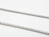 13.05 Cttw Lab Grown Diamond & Silver Tennis Necklace 22.1g 18 Inch Fw0725lorzdu