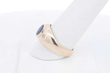 Sapphire & Diamond Ring In 14k Yellow Gold 7.5 Grams Size 9 Eb0425oirsa