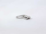 0.21 Cttw Diamond Twist Drop Pendant In 14k White Gold 1.1 Grams Fw0426lwrdu
