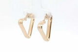 18k Yellow Gold Triangle Hoop Earrings 1.6 Grams Eb0926lorsa