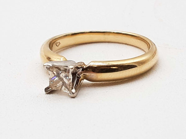 Approx 0.43 Carat Diamond 14k Two-tone Gold Solitaire Ring Size 7 Do0824srxde