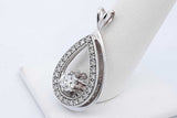 0.88cttw Diamond Pendant In 10k White Gold 4.3 Grams Eb1125pxzde