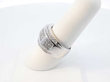0.70 Cttw Diamond & 10k White Gold Pavé Band 8.2 Grams Size 7.5 Fw0826ocxdu