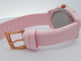 Michael Kors 44mm Ryder Pink Silicone & Rose Gold Tone Stainless Steel Quartz Watch 62.2 Grams Eb0726wrsa