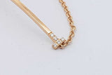 Tiffany & Co. 18k Gold T Smile Bracelet With Diamonds 2.8g 6 Inch Eb0426pxzsa