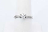 0.20ctw Center Round Diamond Ring 14k White Gold 2.7 Grams Size 7.25 Eb0925oxrdu