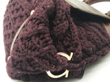 Salvatore Ferragamo Purple Wool With Leather Trim Top Handle Bag Eb1225pxzde