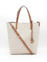 Michael Kors Hayley Large Convertible Tote Bag In Vanilla Fw0924pxsa