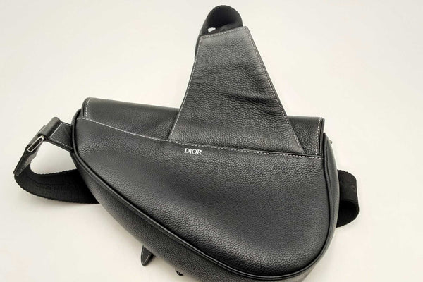 Christian Dior Peter Doig Black Leather Saddle Bag Eb0924irxsa