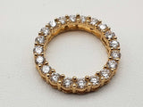 1.00 Cttw Lab Grown Diamonds 10k Yellow Gold 2.0g Circle Pendant Do0525owcde