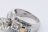 1.7cttw Diamond Ring In 14k White Gold 6.1 Grams Size 3.5 Eb0426lrxzsa