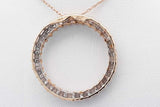 1.2ctw Diamond Circle Pendant Necklace 14k Yellow Gold 3.9g 14.5 Inch Eb625oxzdu