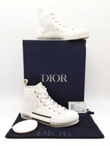 Christian Dior B23 High Top White & Transparent Oblique Sneakers Size 7.5 Fw0526lrzdu
