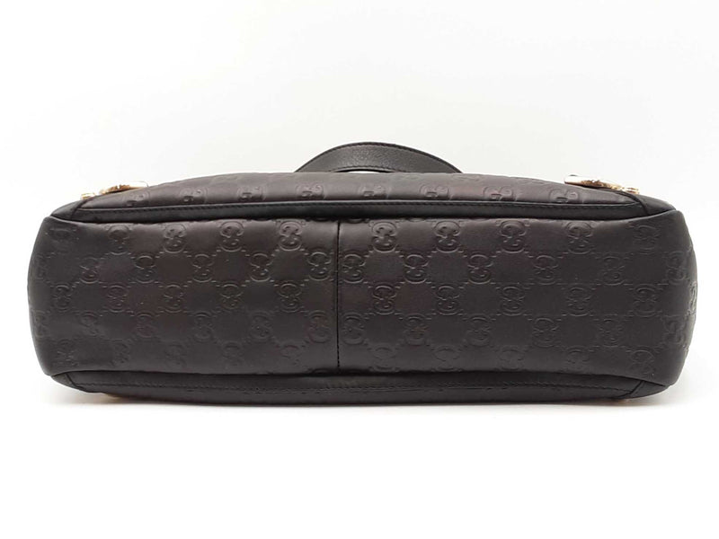 Gucci Abbey Tote Bag In Gg Guccissima Black Leather Fw0525orzdu