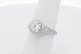 1.02ctw Round Center Diamond Ring In 18k White Gold 3.9g Size 5.75 Eb0725orxzsa