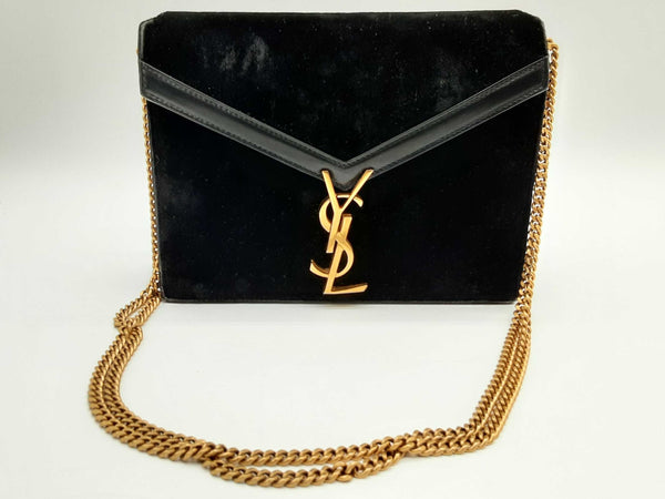 Ysl Cassanova Black Velvet Leather Shoulder Bag Doixzde 144020009934