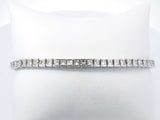 10.08 Cttw Princess-cut Diamond & 14k White Gold Square-link Tennis Bracelet 24.4 Grams 8 Inch Fw0726rxzdu