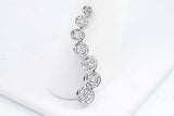 Approx. 0.52ctw Diamond Journey Pendant In 14k White Gold 3.5 Grams Eb1124wxzdu