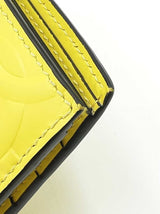 Salvatore Ferragamo Bifold Wallet In Gancini-embossed Yellow Leather Fw0326lordu