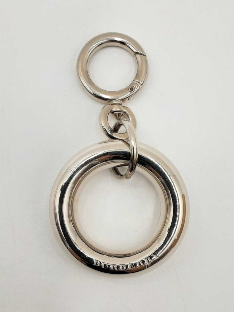 Burberry Grommet Silver-tone Bag Charm & Key Ring Accessory Fw1124crdu