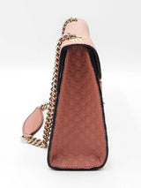 Gucci Emily Medium Chain Shoulder Bag In Pink Microguccissima Leather Fw0326przd