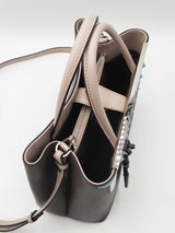 Fendi Petit 2jour Monster Eyes Tote In Vitello Elite Gray Leather Fw0926wzxdu