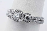 0.3cttw Diamond Ring In 10k White Gold 2.7 Grams Size 7.5 Eb0826wrxsa
